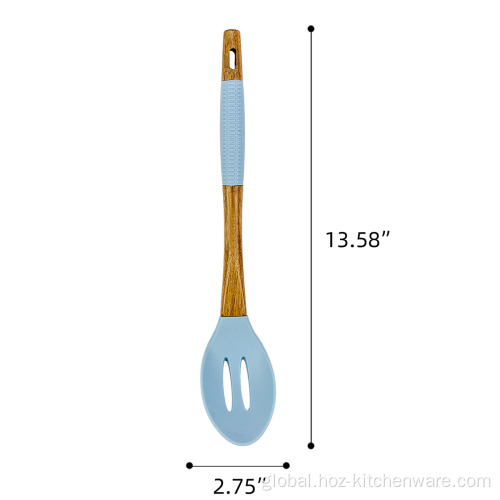 Silicone Cooking Utensils Heat Resistant Silicone Utensil Spoon for Mixing Manufactory